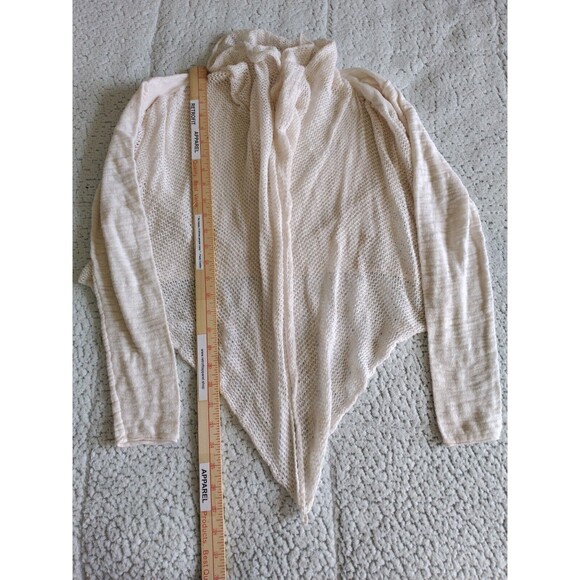 Converse Sweater Women's S Ivory White Shawl Open Front Shrug Long Sleeve Y2K - Picture 6 of 12